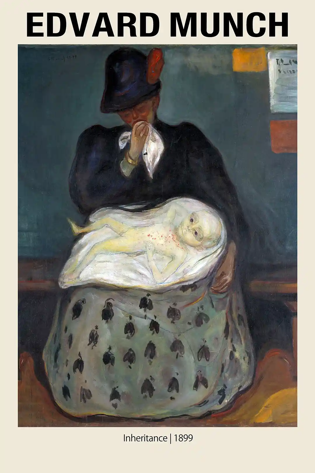 Edvard Munch "Inheritance" (1899) Expressionist Painting Museum Poster Print