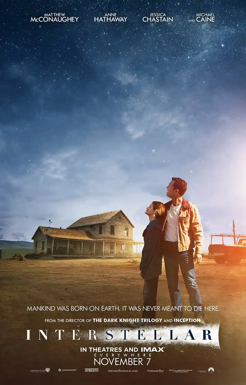 Interstellar Movie Poster – Official Poster (2014 Version 2): Modern Sci-Fi Wall Art Print