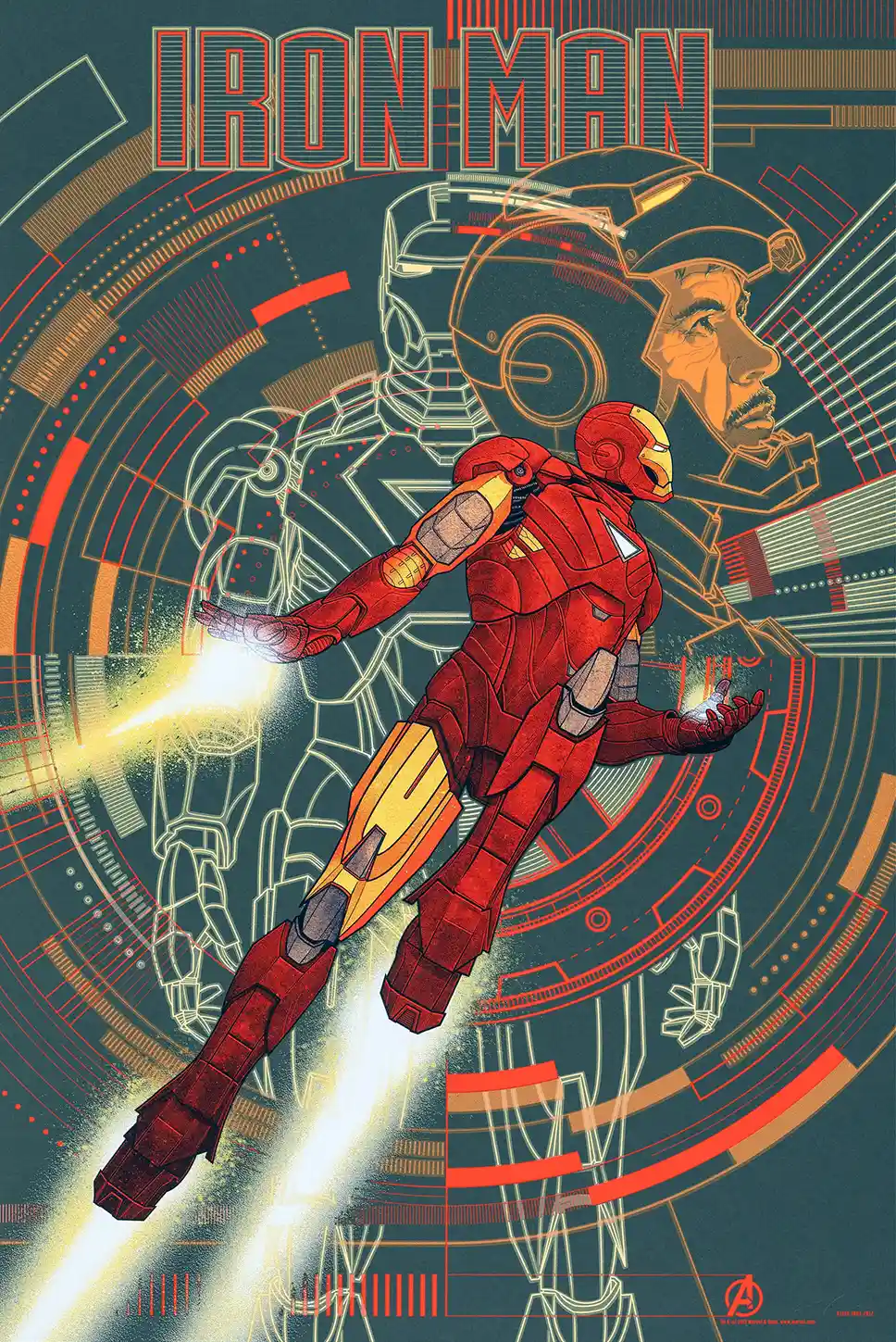 Kevin Tong Iron Man Mondo Poster | Tony Stark AP 14 Design