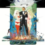 James Bond A rare and original concept artwork for the stylish and iconic poster for Diamonds Are Forever 1971
