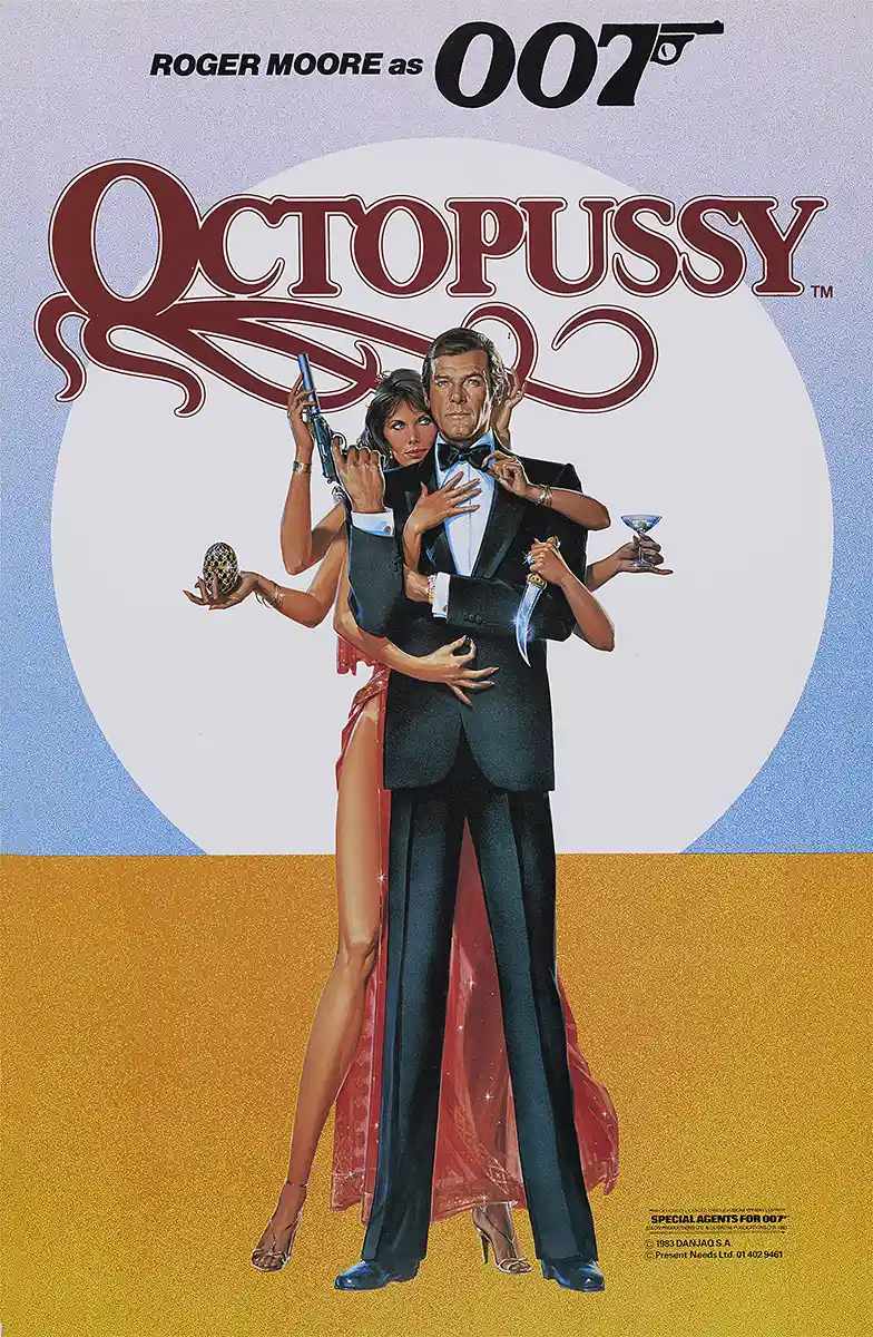 Octopussy Movie Poster – James Bond "" 1983 Poster: Vintage Wall Art Print