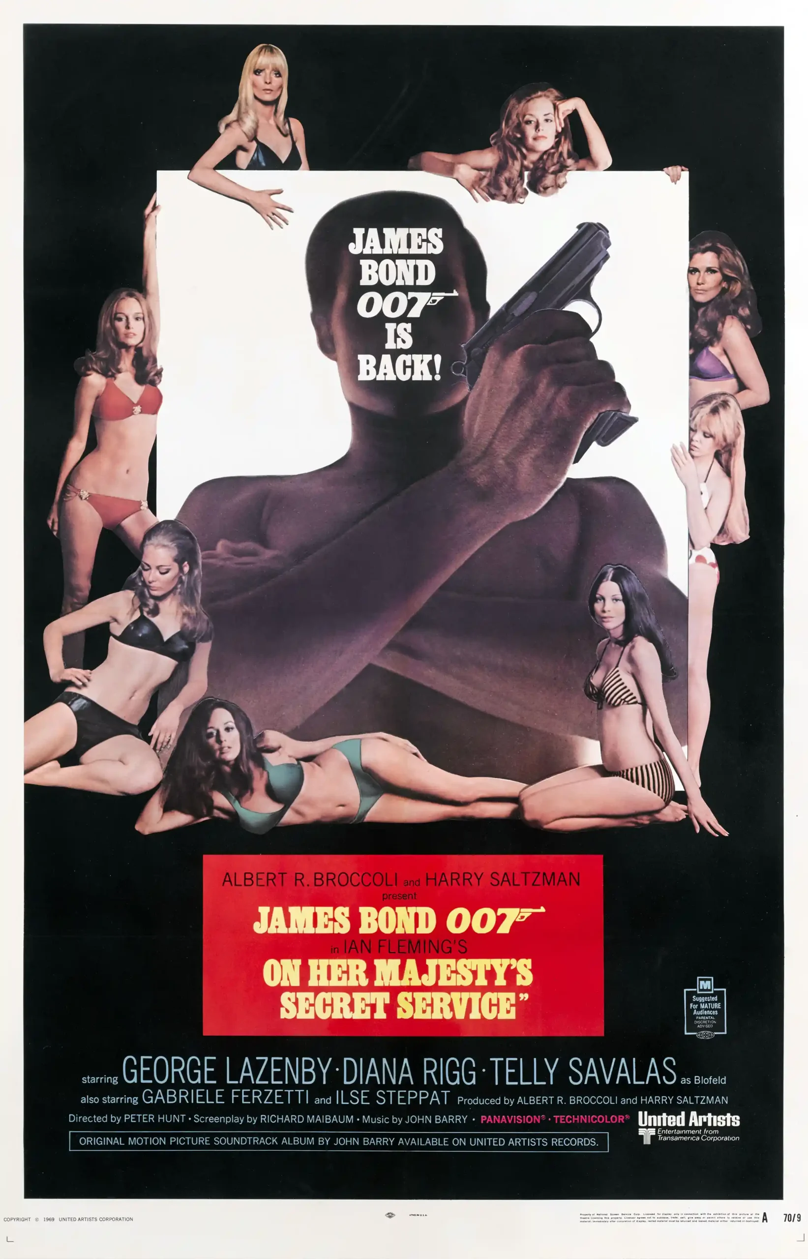 On Her Majesty's Secret Service Movie Poster – 1969 Vintage Poster: Vintage Wall Art Print