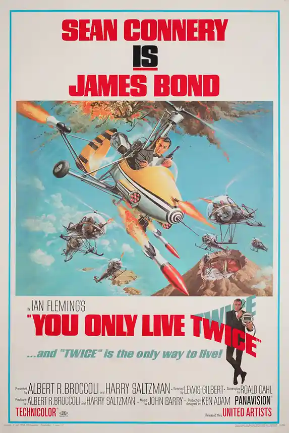 You Only Live Twice Movie Poster – James Bond (1967) Poster: Vintage Wall Art Print