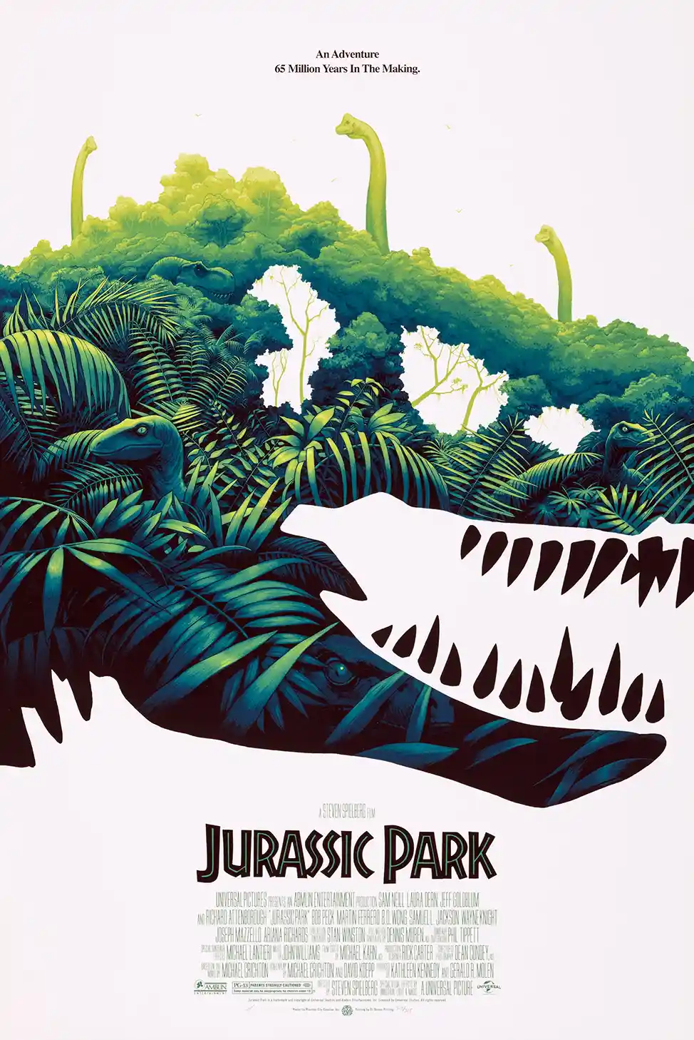 Phantom City Creative Jurassic Park Poster - Mondo Alternative Movie Art Print