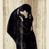 Edvard Munch, The Kiss IV 1902 Woodcut Expressionist Art Print