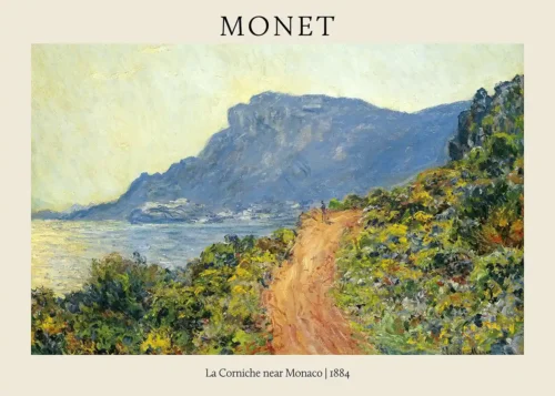 Monet La Corniche near Monaco 1884 Impressionist Art Print