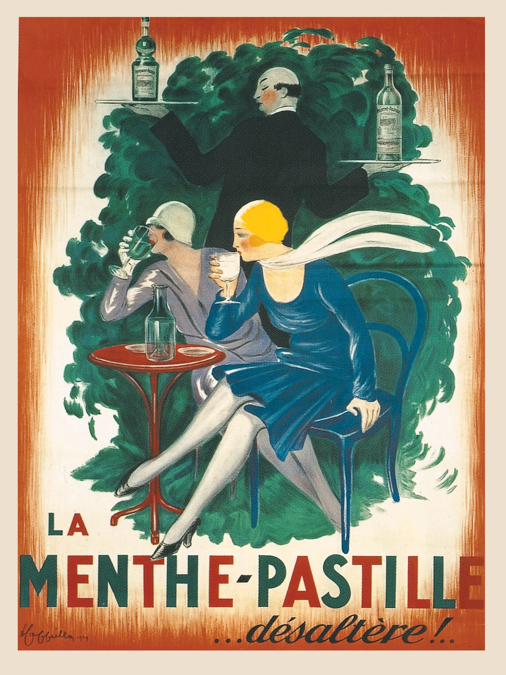 Vintage La Menthe-Pastille Poster (1929) - Charles Gesmar Art Deco Advertising Print