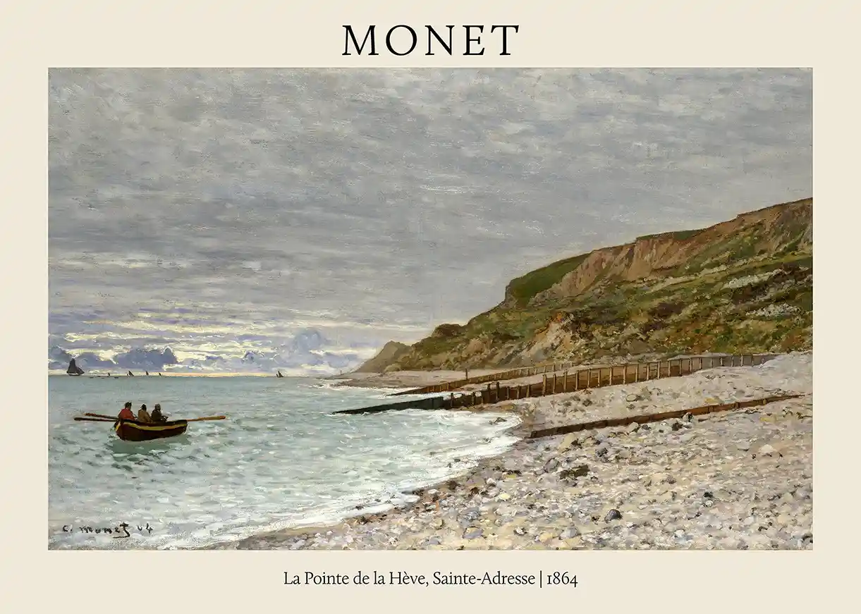 Claude Monet: La Pointe de la Hève, Sainte-Adresse (1864) | Impressionist Art Poster