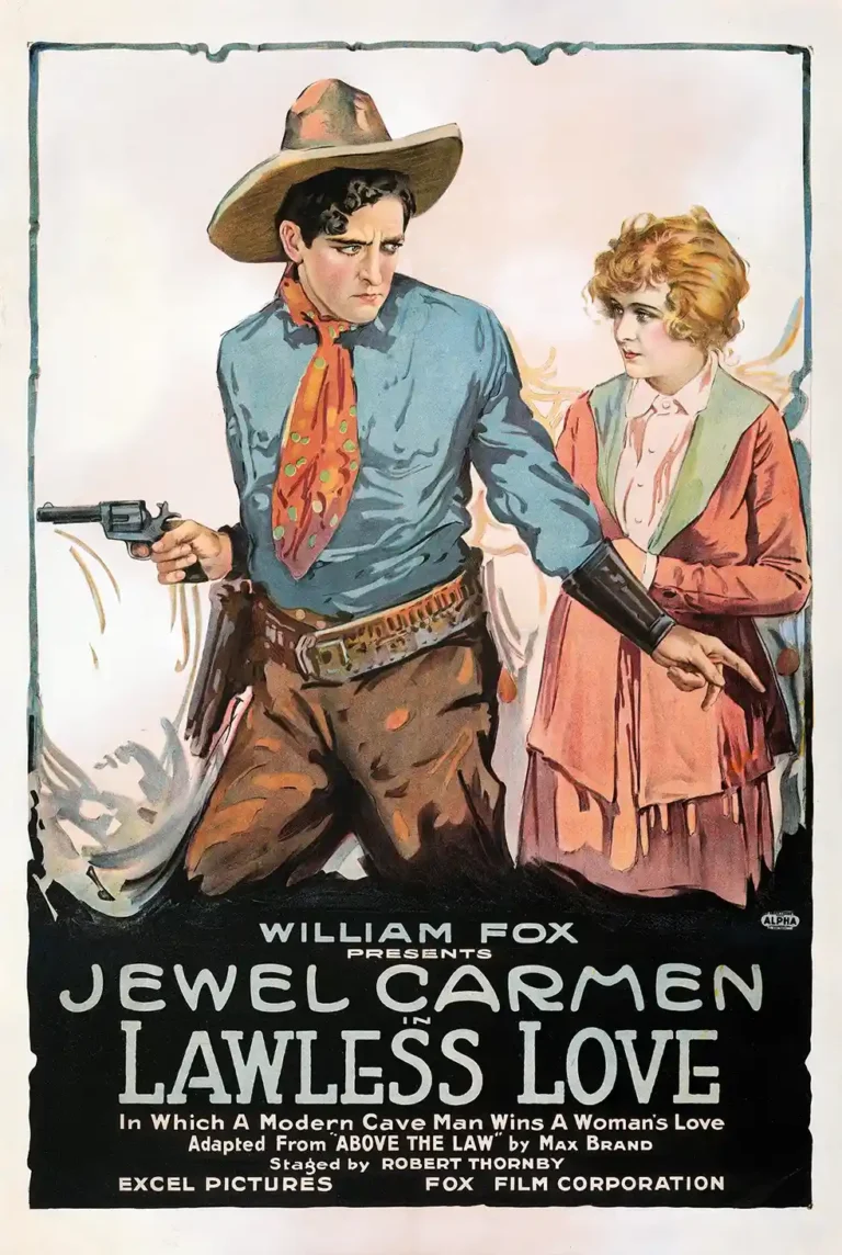 Lawless Love (1918) Silent Western Movie Poster - Jewel Carmen & Hugh Thompson Vintage Print