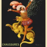 Vintage Perrouin Freres Nantes French Shoe Advertising Art Print