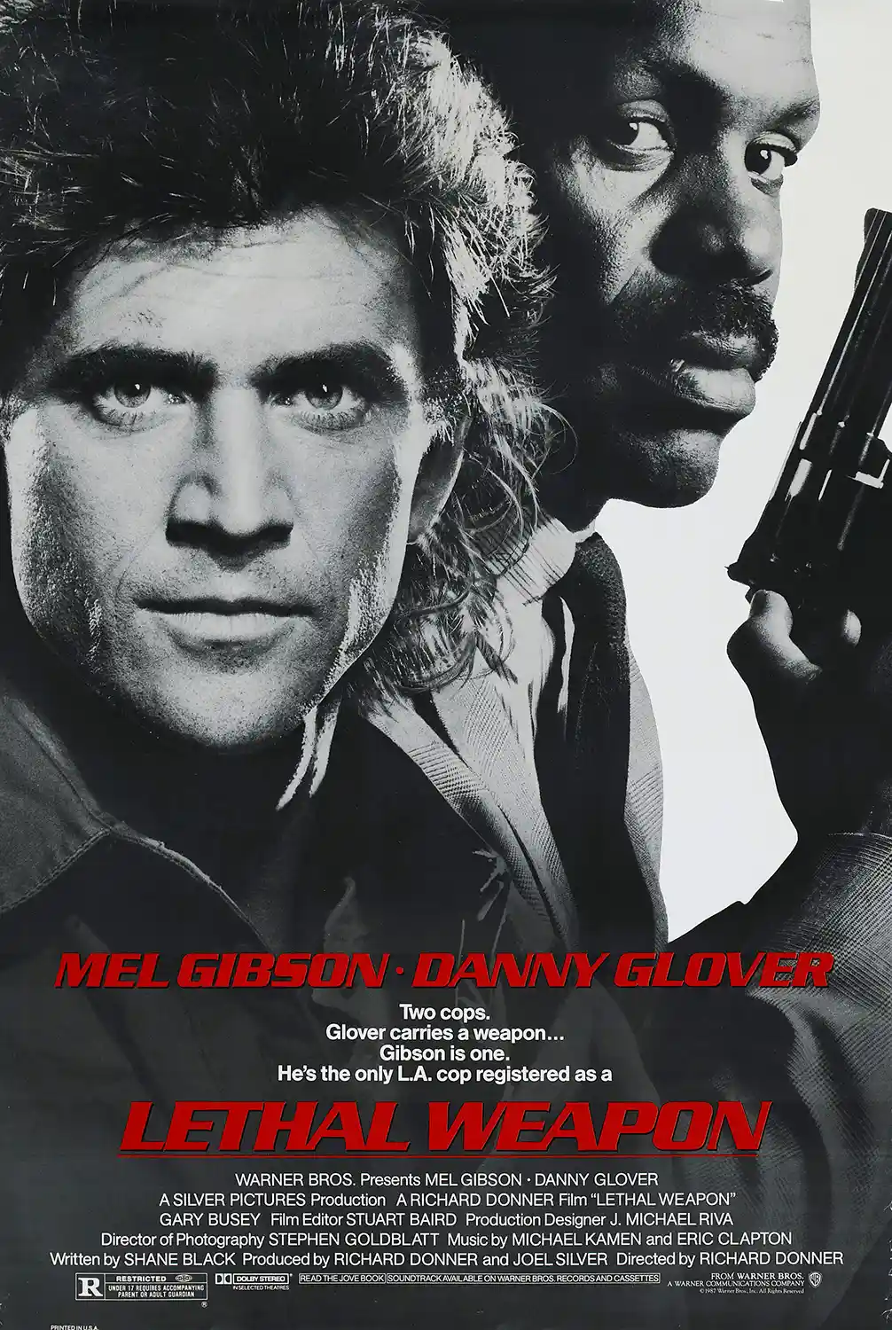 Lethal Weapon Movie Poster – 1987 Original Theatrical Poster: Vintage Action Wall Art Print