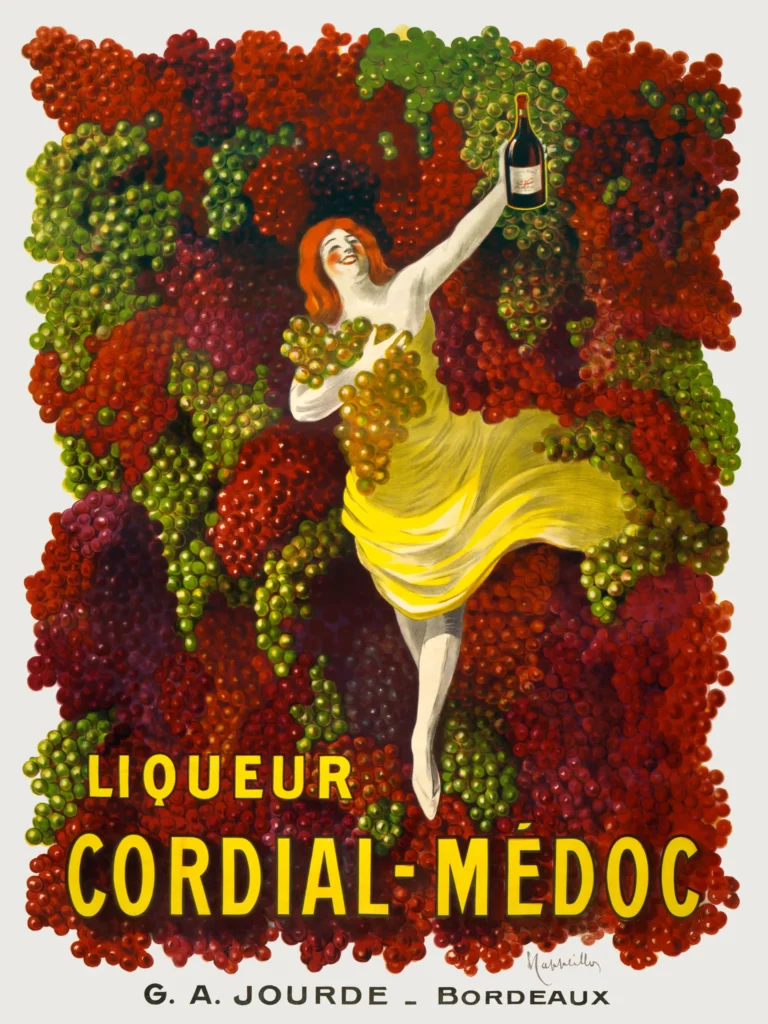 Liqueur Cordial Medoc — leonetto Cappiello's vibrant 1907 advertisement featuring a red-haired