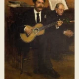 Edgar Degas, Lorenzo Pagans and Auguste de Gas 1872 Art Print