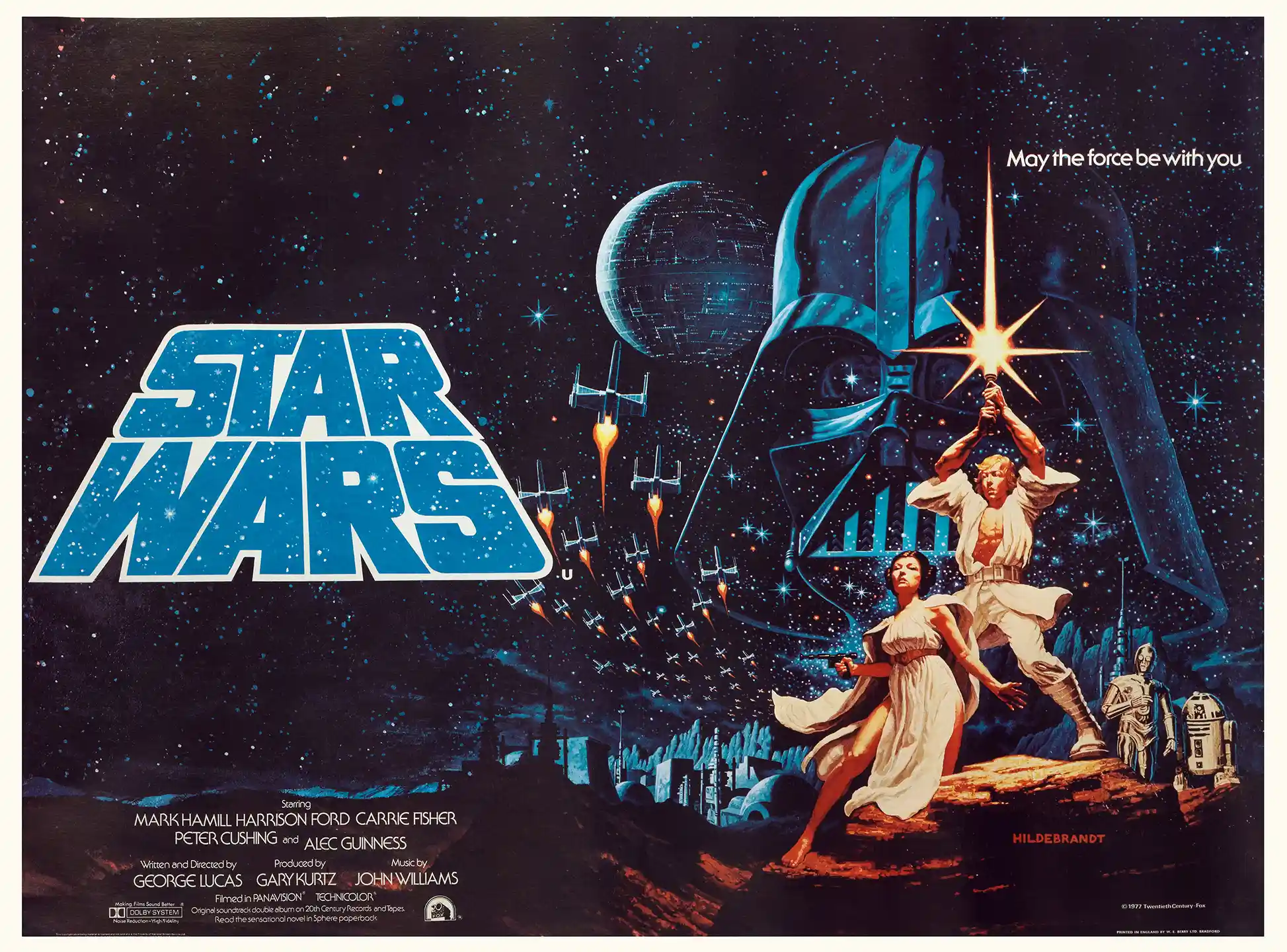 Star Wars: A New Hope Movie Poster – 1977 Original Theatrical Poster (Style B): Vintage Sci-Fi Wall Art Print