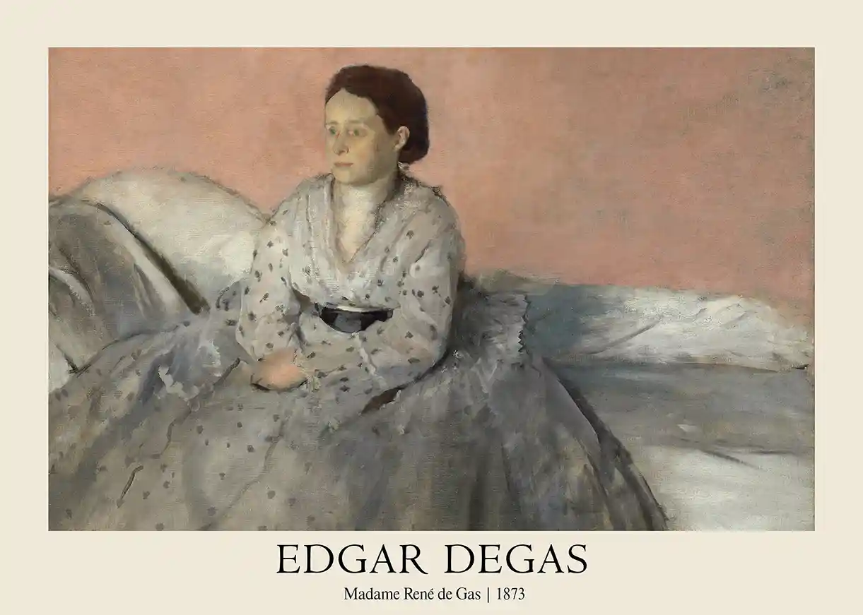 Madame René de Gas (Estelle Musson) by Edgar Degas Poster | Impressionist Art Print