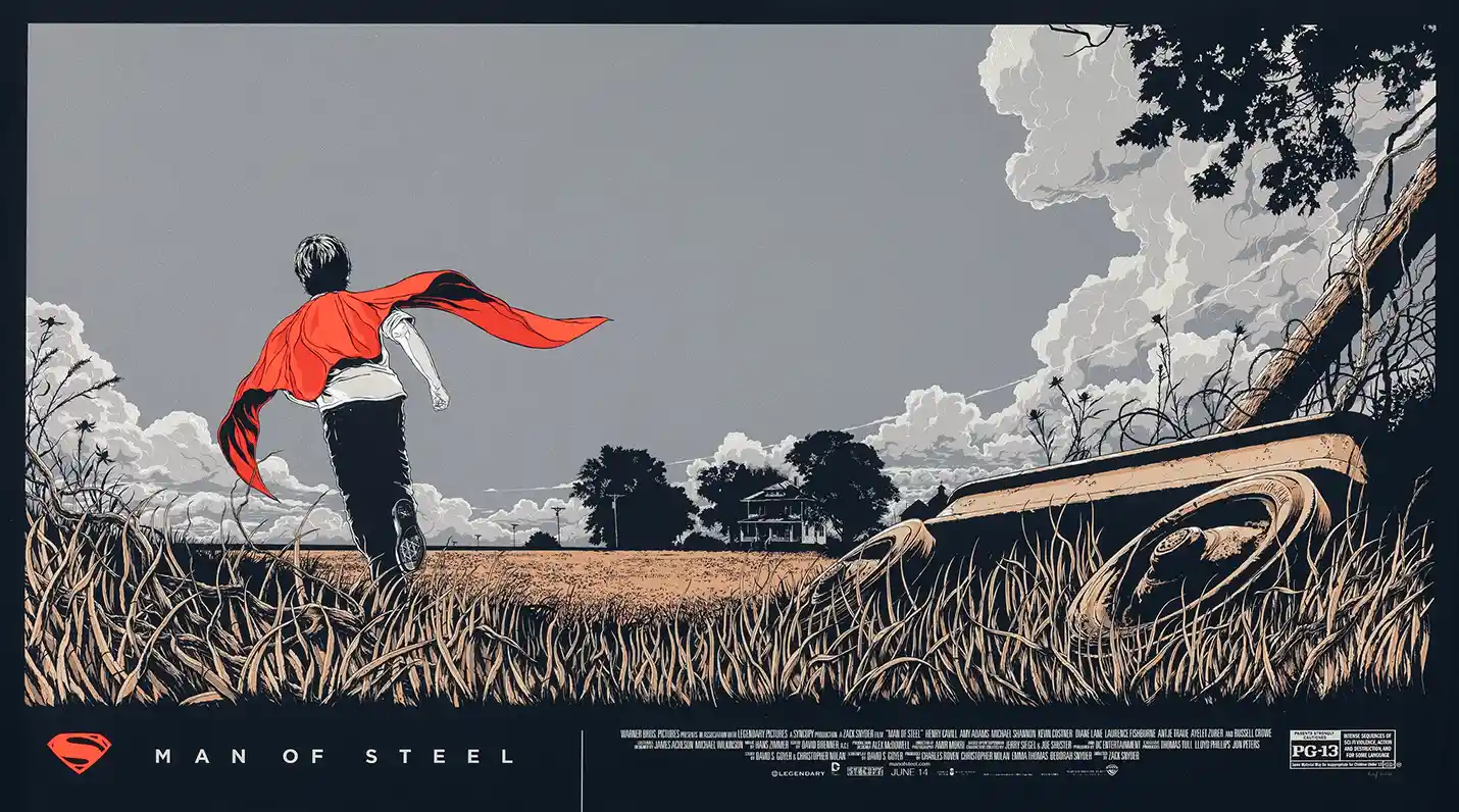 Man of Steel Movie Poster by Ken Taylor - Official Mondo Screen Print Art 3 Man of Steel Movie Poster by Ken Taylor - Official Mondo Screen Print Art