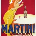 Martini & Rossi Vermouth Torino Vintage Advertising Poster | Italian Art Deco Drink Print 2 Martini and Rossi