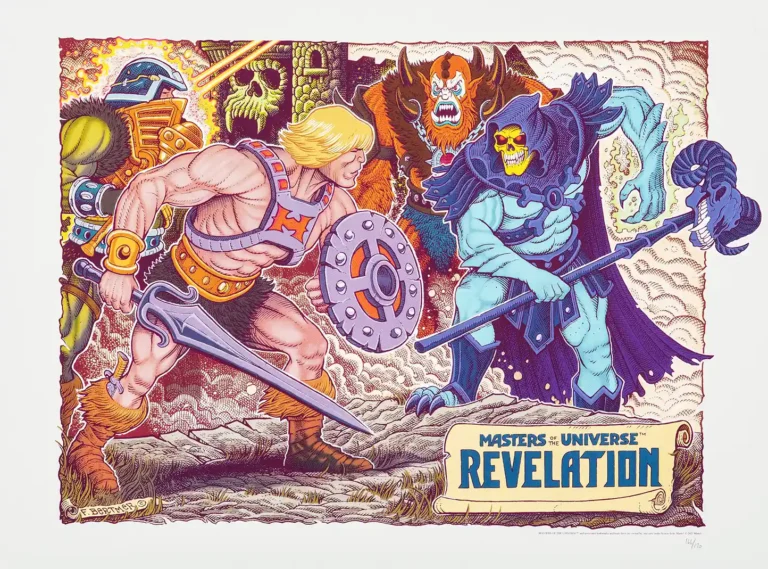 He-Man vs Skeletor: Masters of the Universe Revelation Art Print by Florian Bertmer Movie Poster - Premium Wall Art Print