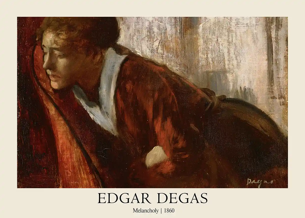Edgar Degas - Melancholy (1860) Museum Quality Fine Art Poster Print