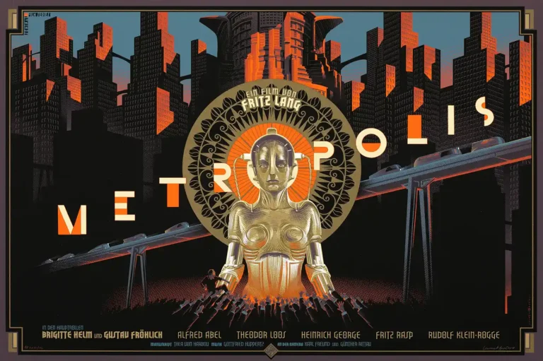 Metropolis Movie Poster - Classic Sci-Fi Art Deco Screen Print