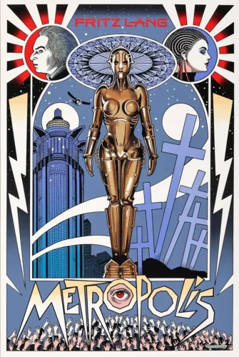 Fritz Lang's Metropolis Movie Poster by William Stout