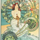 Alphonse Mucha Monaco Monte-Carlo 1897 Vintage Art Print
