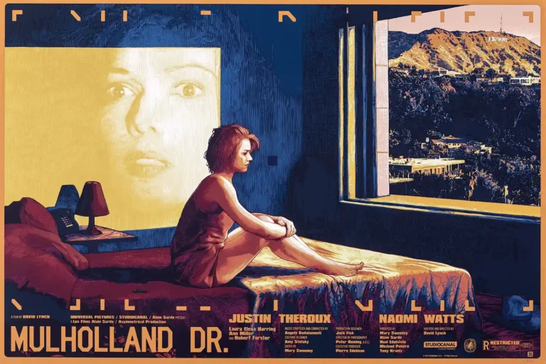 David Lynch's Mulholland Drive Art Movie Poster - Surreal Neo-Noir Naomi Watts Print