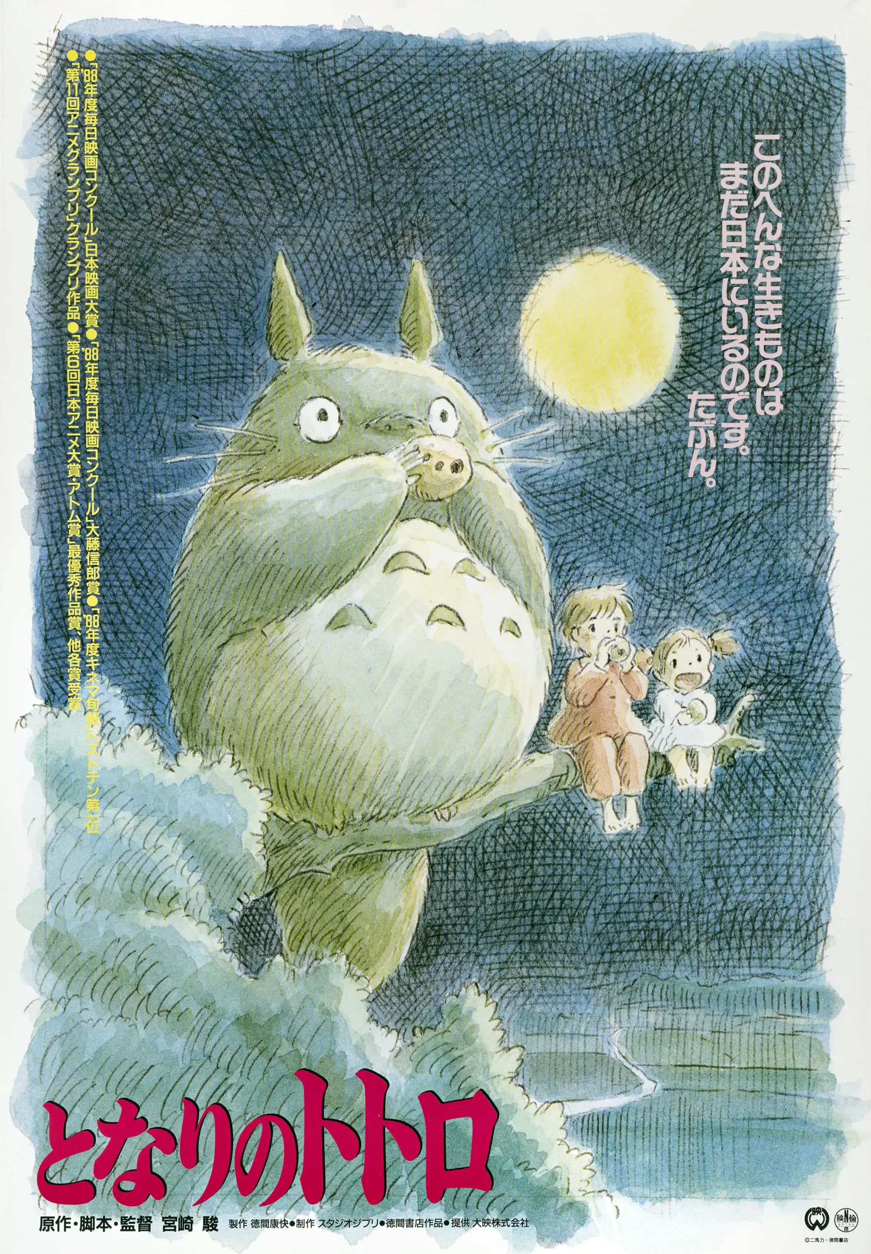 My Neighbor Totoro 1988 Original Japanese Poster | Studio Ghibli Classic Art Print