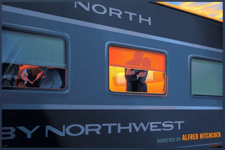Laurent Durieux North by Northwest Movie Poster - Alfred Hitchcock Classic Film Art Print