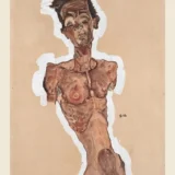 Egon Schiele Nude Self-Portrait 1910 Expressionist Art Print