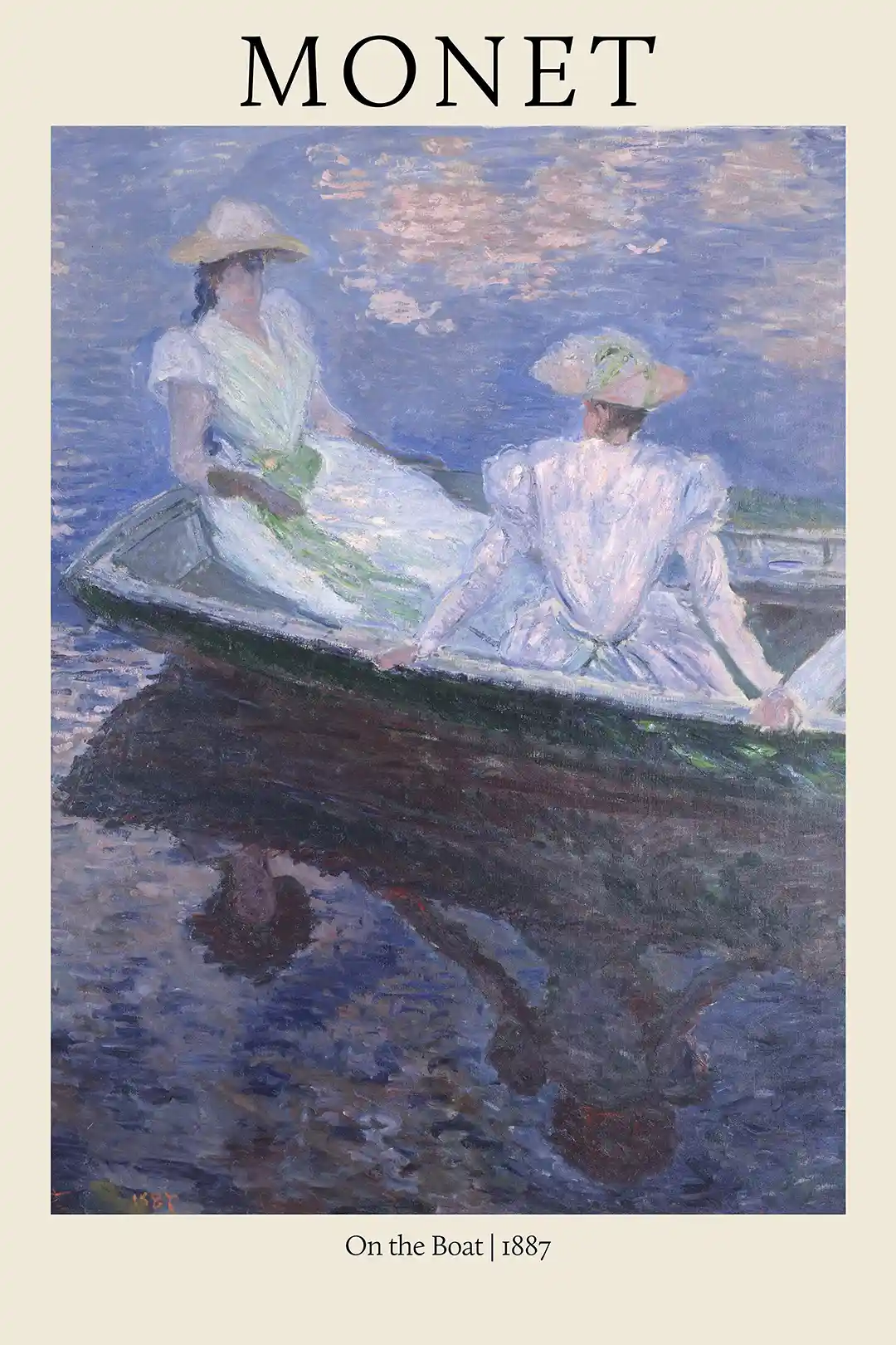 Claude Monet: On the Boat (1887) Impressionist Masterpiece Poster Print