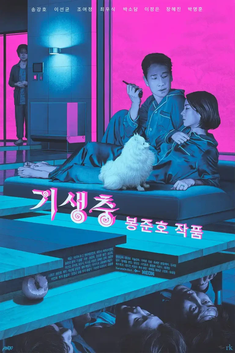 Parasite Movie Poster - Neon Bong Joon-ho Film