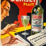 Deniset Pontarlier Anis Superieur, Vintage French Art Print