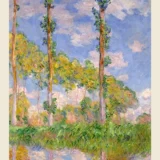 Monet Poplars in the Sun 1891 Impressionist Landscape Art Print