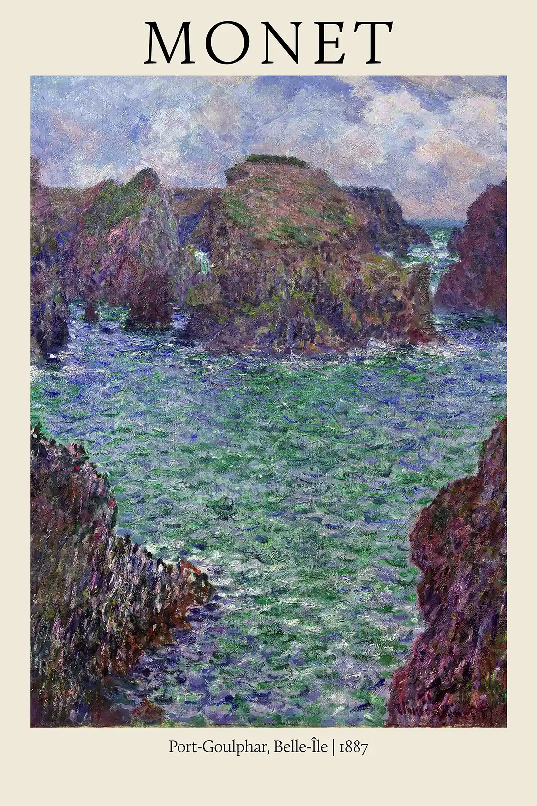 Claude Monet's Port-Goulphar, Belle-Île (1887) - Impressionist Coastal Poster