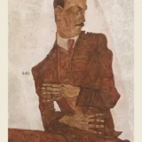 Egon Schiele, Portrait of Arthur Roessler 1910 Art Print