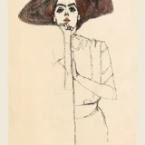 Egon Schiele Portrait of a Woman 1910 Expressionist Variant 2 Art Print
