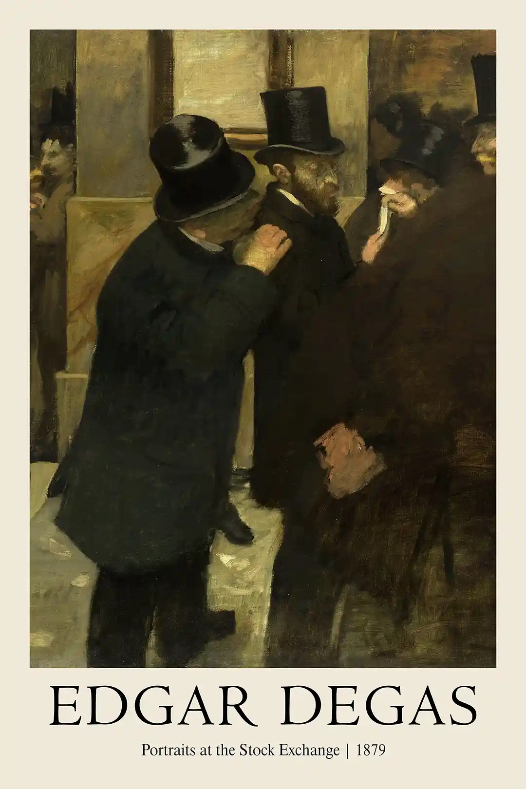 Edgar Degas: Portraits at the Stock Exchange (1879) Museum Art Print