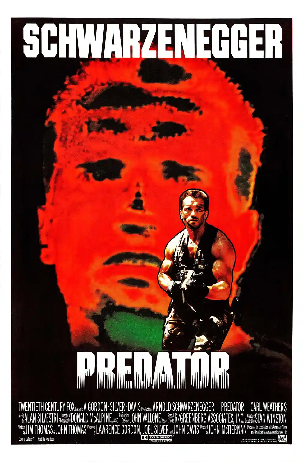 Predator Movie Poster – 1987 Original Theatrical Poster (Version 3): Vintage Sci-Fi Wall Art Print