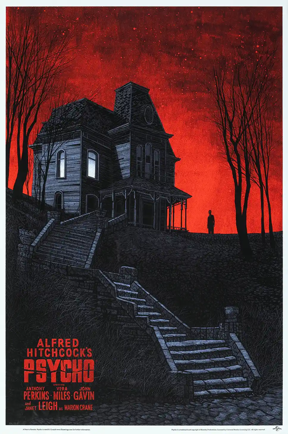 Daniel Danger Mondo Poster: Alfred Hitchcock's Psycho Bates House Art Print 3 Daniel Danger Mondo Poster: Alfred Hitchcock's Psycho Bates House Art Print