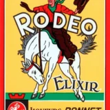 Vintage Rodeo Elixir Liqueurs-Ponnet Advertising Art Print