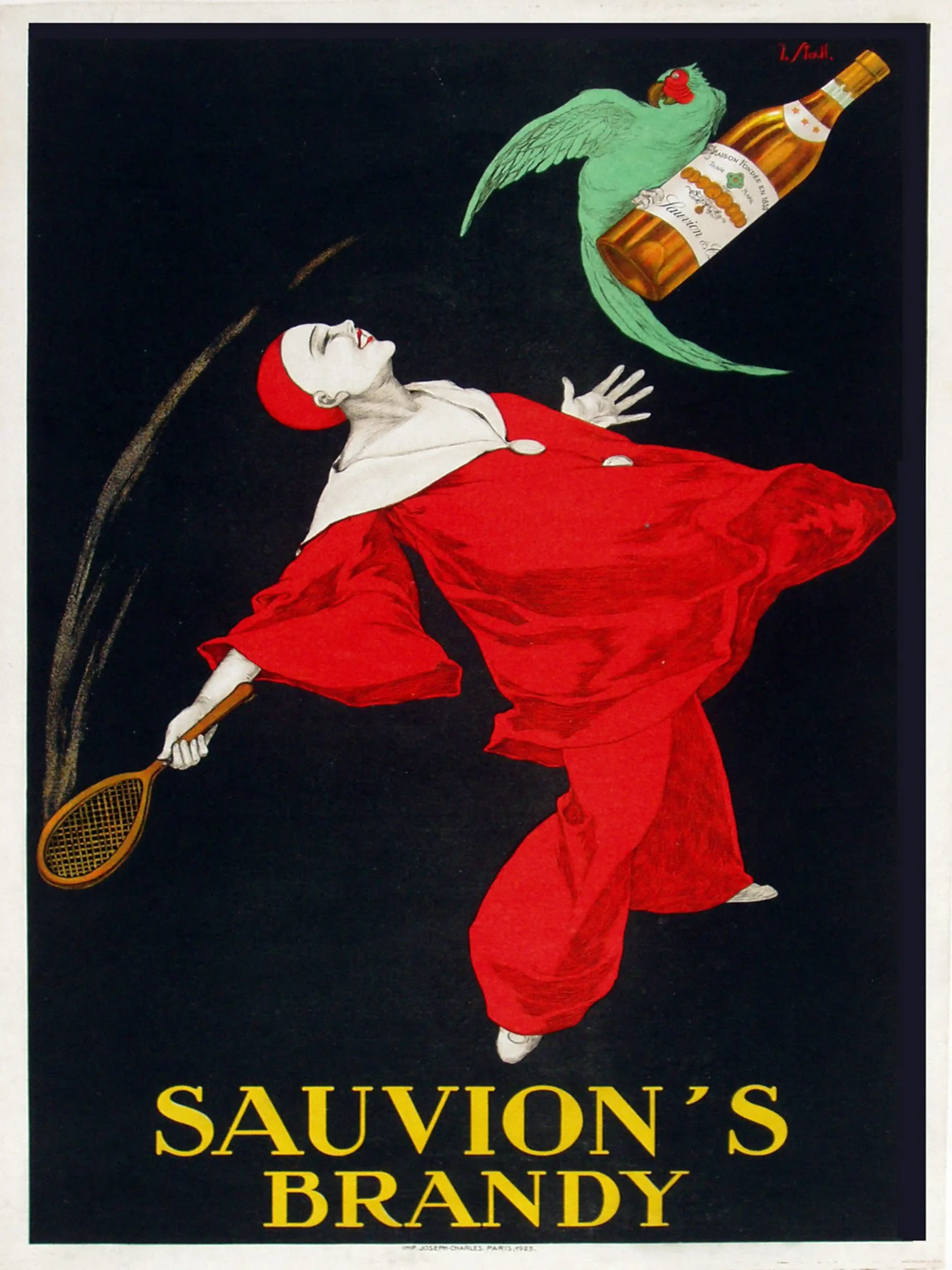 Sauvion's Brandy Poster (1925) - Art Deco Vintage French Advertising Wall Art