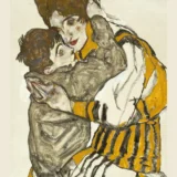 Egon Schiele, Schiele's Wife with Her Little Nephew Art Print