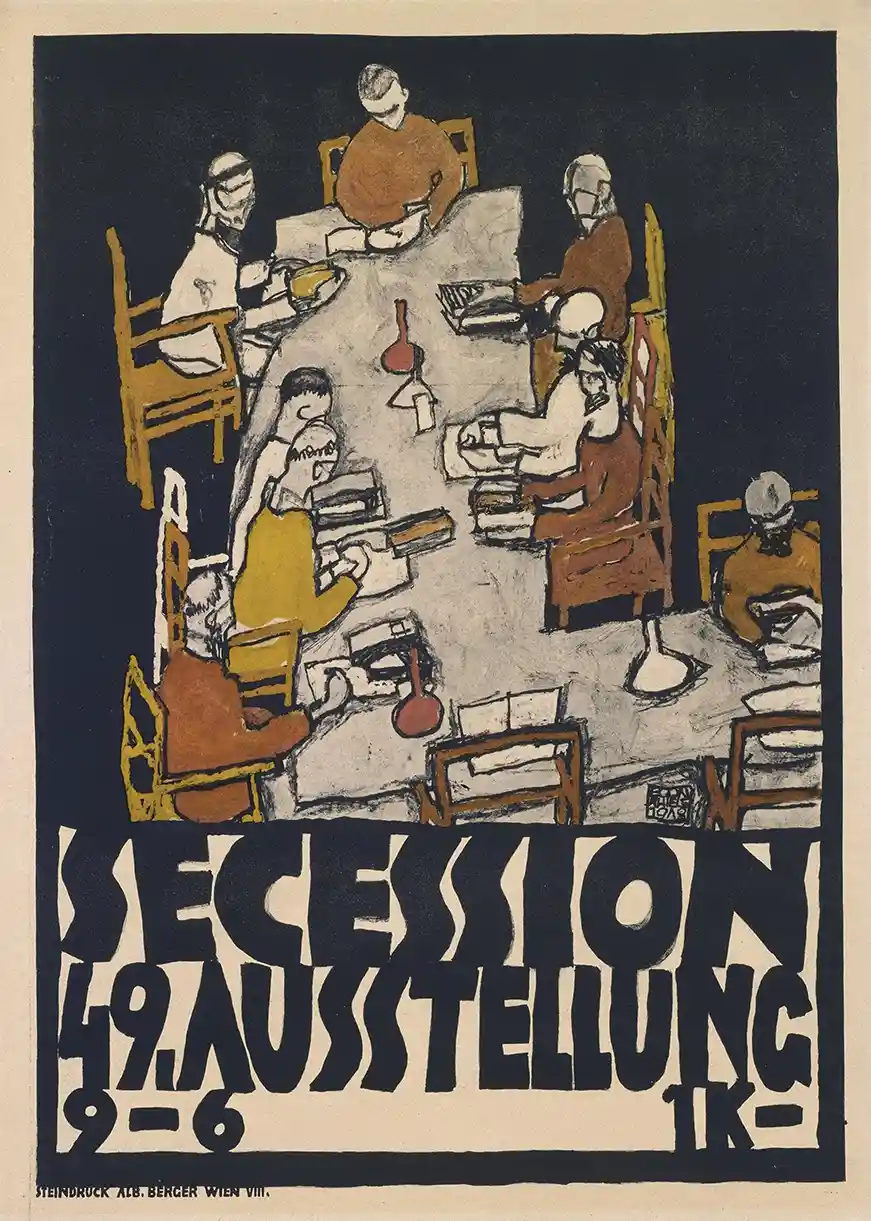 Egon Schiele: Secession 49th Exhibition Poster (1918) | Viennese Modernism Art Print