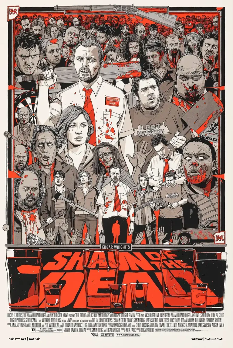 Shaun of the Dead Movie Poster - Iconic Zombie Comedy Art Print