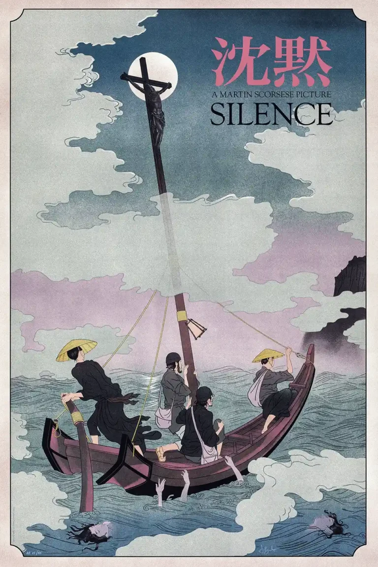 Martin Scorsese's Silence Movie Poster - Ukiyo-e Style Film Art