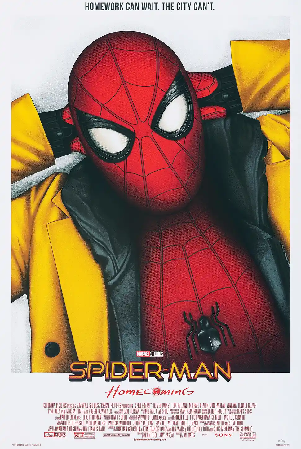 Spider-Man: Homecoming Mondo Poster | Peter Parker Yellow Jacket MCU Art Print