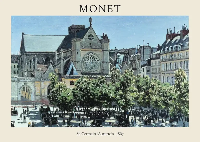 Claude Monet St. Germain — impressionist study of the Saint-Germain-l'Auxerrois church in Paris