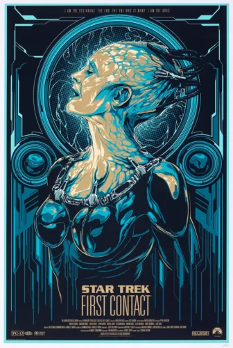 Star Trek First Contact Borg Queen Movie Poster by Ken Taylor