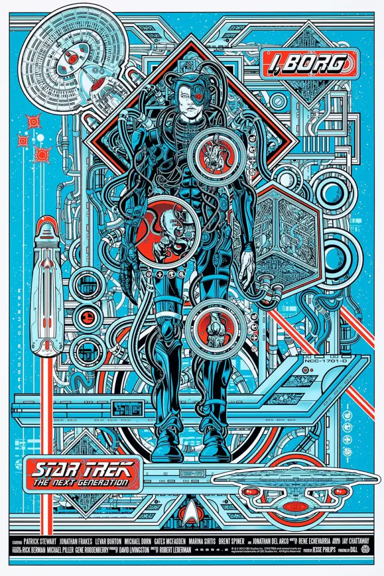 Star Trek: TNG "I, Borg" Mondo Art Print by Jesse Philips Movie Poster - Sci-Fi Poster